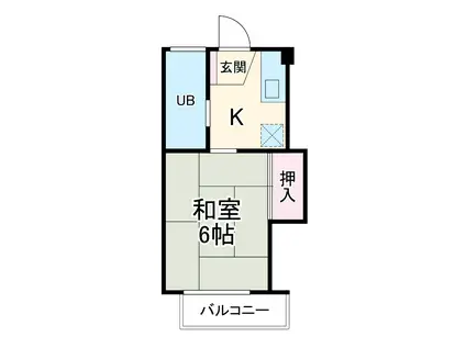 神田マンション(1K/4階)の間取り写真
