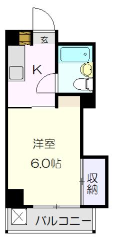 第2小山ビル(1K/2階)の間取り写真