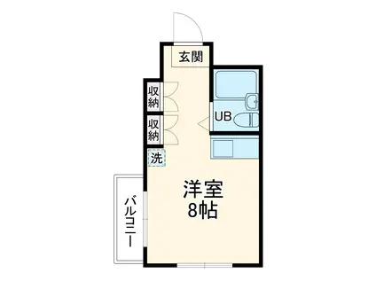 KAWABE361(ワンルーム/4階)の間取り写真