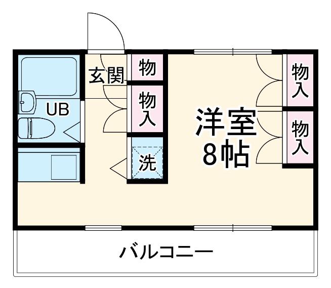 KAWABE361(ワンルーム/4階)の間取り写真