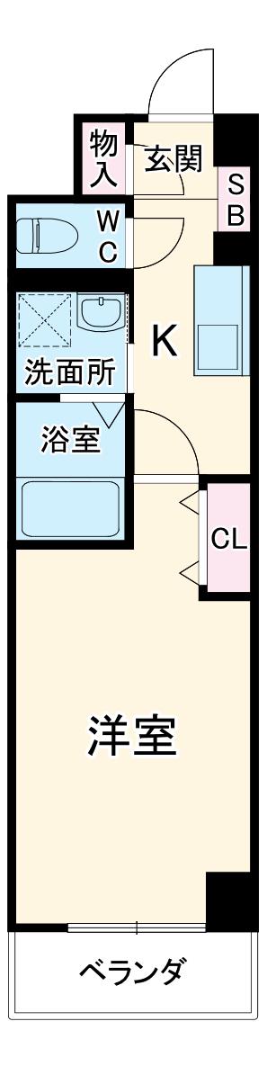 SMILE CITY M(1K/3階)の間取り写真