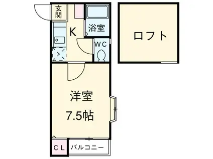 ドリーム510(1K/1階)の間取り写真
