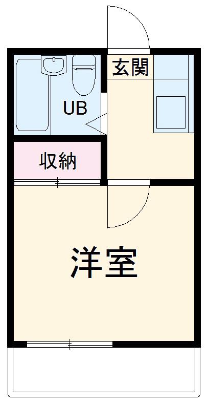 パレス高畑(1K/2階)の間取り写真