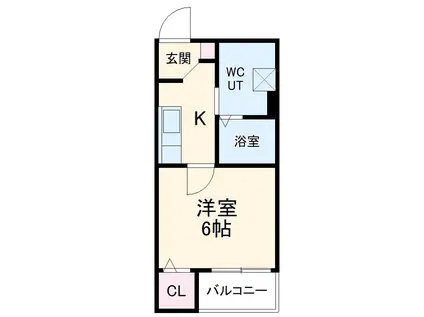 ロ・ハス千種(1K/3階)の間取り写真