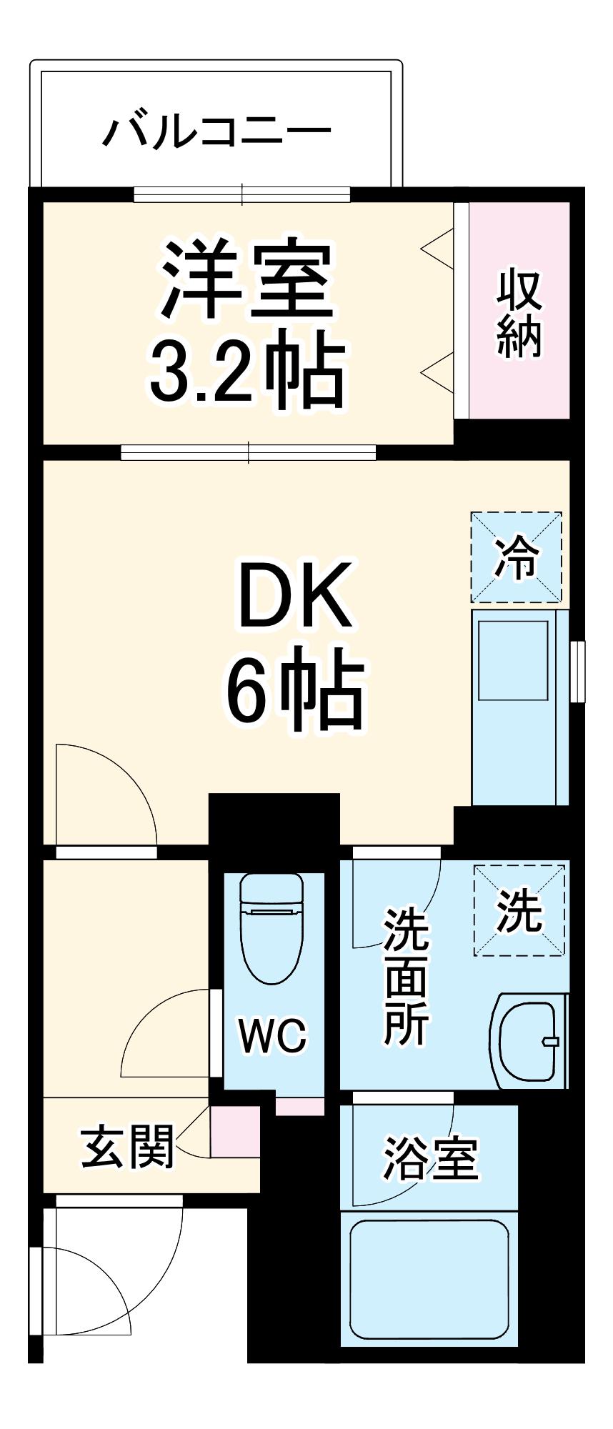 BRAVE亀島本陣(1DK/5階)の間取り写真