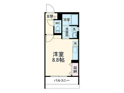 BRAVE亀島本陣(ワンルーム/5階)の間取り写真