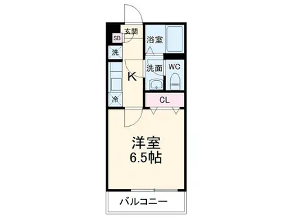 リブリ・東柏ヶ谷(1K/1階)の間取り写真