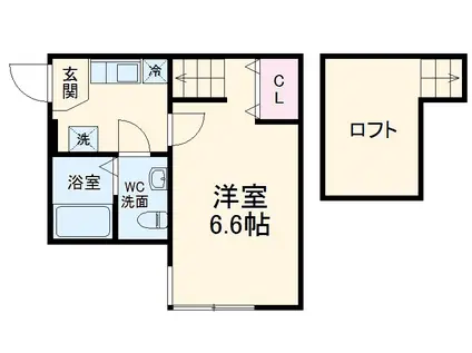 JOLIE MAISON(1K/1階)の間取り写真