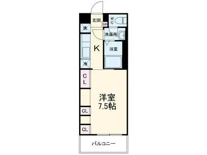リブリ・JSN(1K/2階)の間取り写真