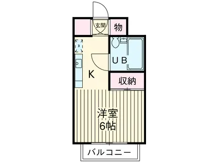 リヴィエール鶴牧(ワンルーム/3階)の間取り写真