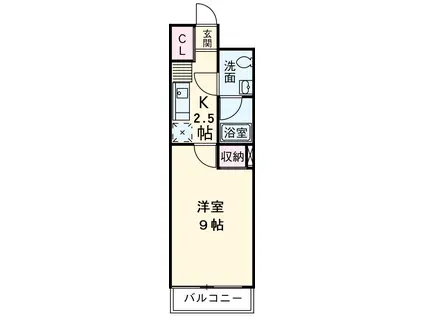 スクエア名駅南(1K/5階)の間取り写真