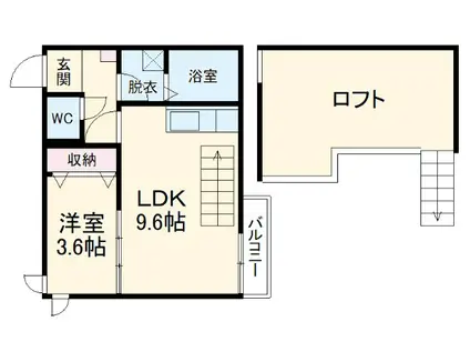 AMPIO庄内通伍番館(1LDK/1階)の間取り写真