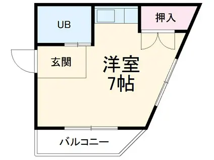 アールズコート喜多山(ワンルーム/1階)の間取り写真