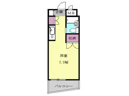 メゾンド・スクワール(ワンルーム/3階)の間取り写真