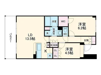 S-FORT横浜青葉台(2LDK/5階)の間取り写真