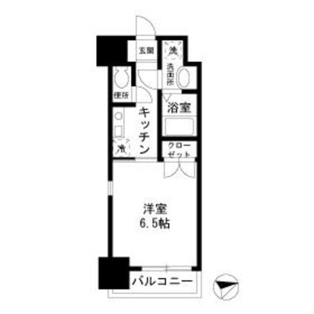 サンスクエア プレミア(1K/7階)の間取り写真