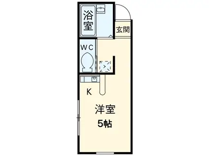 コラーレ二俣川(ワンルーム/1階)の間取り写真