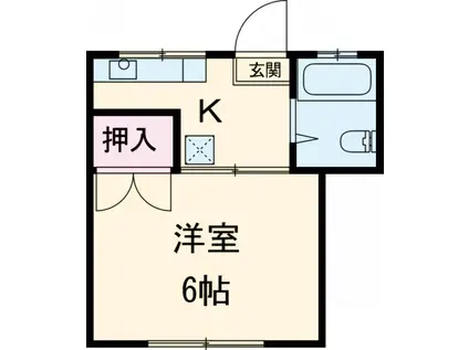 サンホワイト(1K/2階)の間取り写真