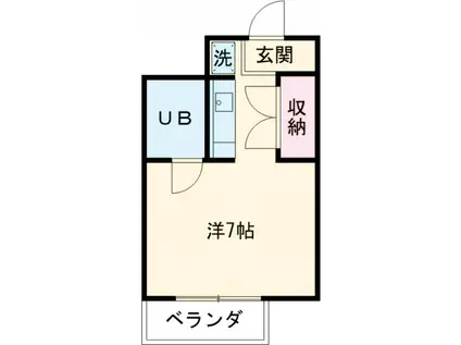 アメニティコウヤマ第6ガーデン(ワンルーム/1階)の間取り写真