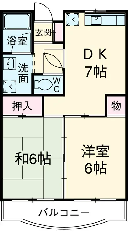 市川グリーンタウン原木 2階階 間取り