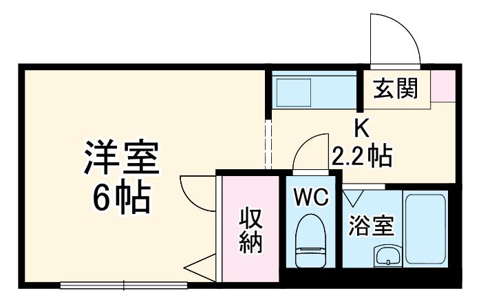 さくら並木コーポ(1K/1階)の間取り写真