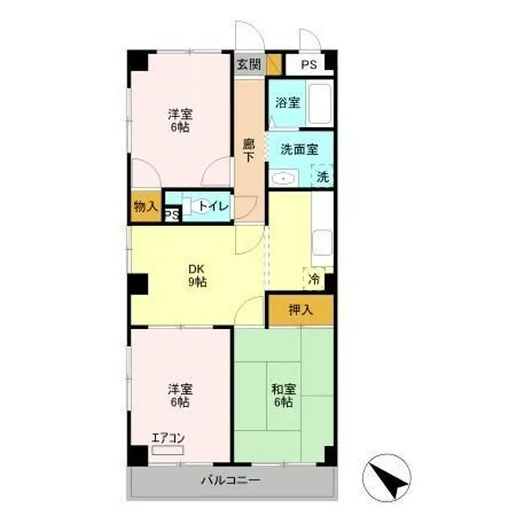 ファミール行徳 5階階 間取り