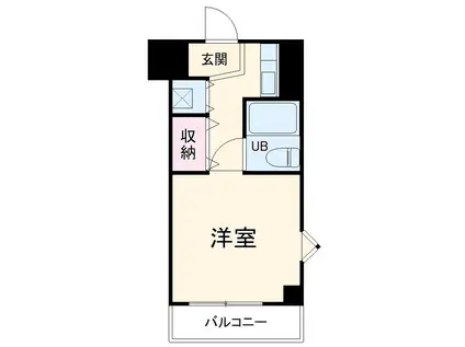 ルクレ青葉台(ワンルーム/4階)の間取り写真