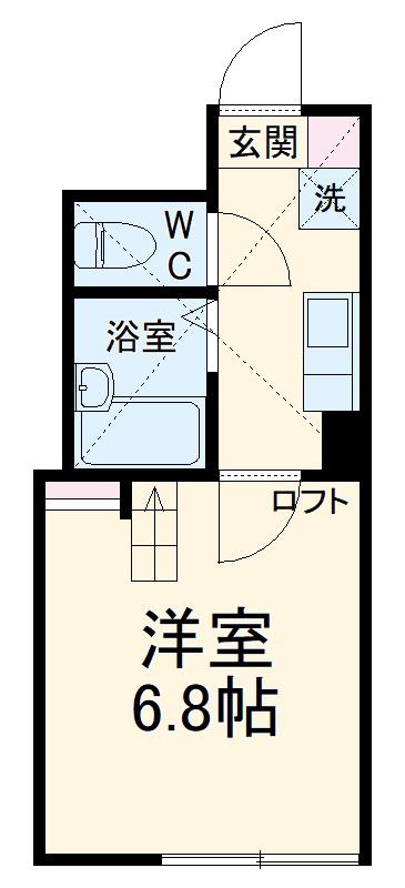 CIERICIA横浜南(1K/2階)の間取り写真