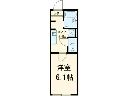 CIERICIA横浜南(1K/2階)の間取り写真