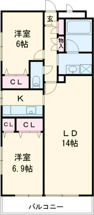 ラフィネS国分寺 1階階 間取り