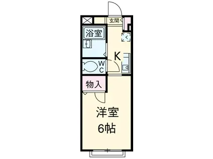 ウィステリア壱番館(1K/1階)の間取り写真