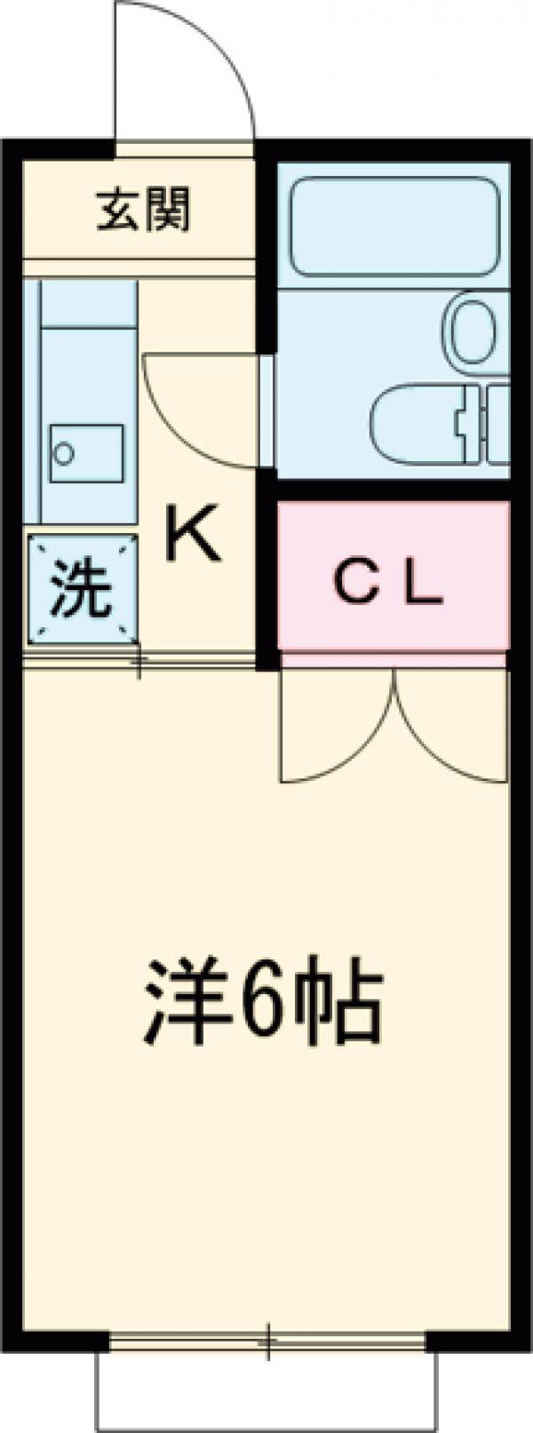 ハイツ守屋(1K/2階)の間取り写真