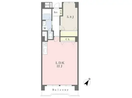 プラザ・フェニックス村松苑(1LDK/11階)の間取り写真