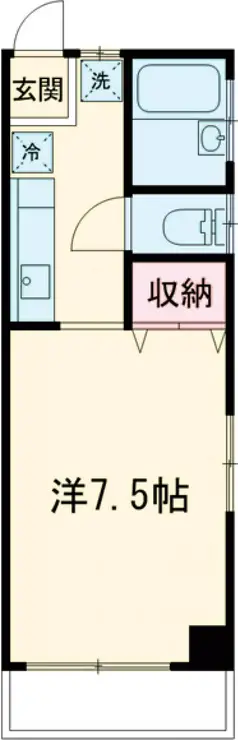 ガーデンビュー石神B 1階階 間取り