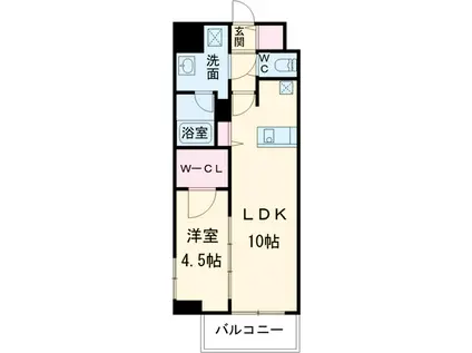 プレサンス新栄町ギャラント(1LDK/10階)の間取り写真
