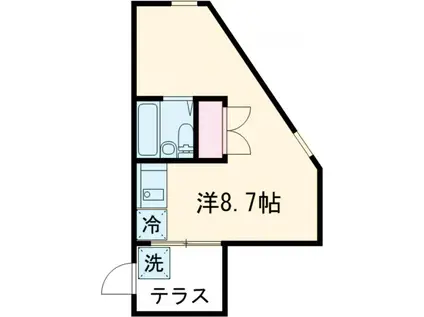 深沢ゲストハウス(ワンルーム/2階)の間取り写真