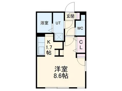 WELL COURT KANDA(ワンルーム/2階)の間取り写真