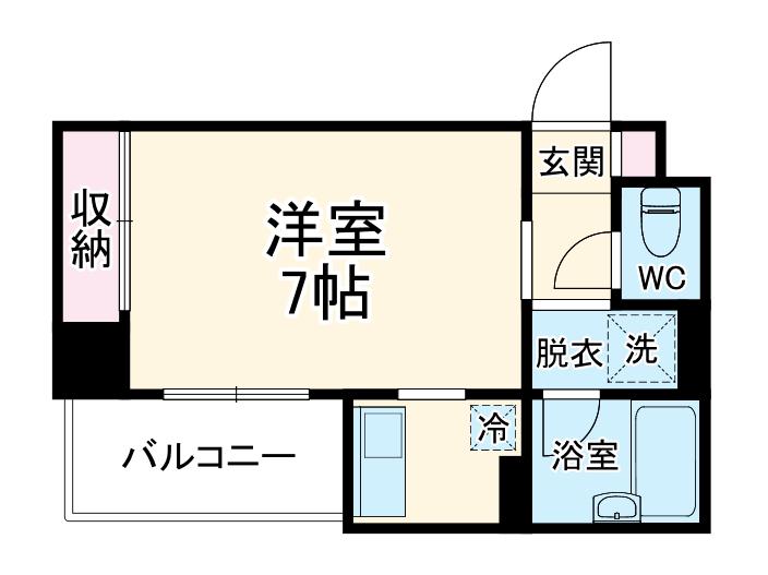 ジュネス南林間2(1K/3階)の間取り写真