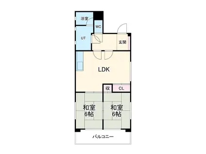 レスポワール泉美(2LDK/2階)の間取り写真