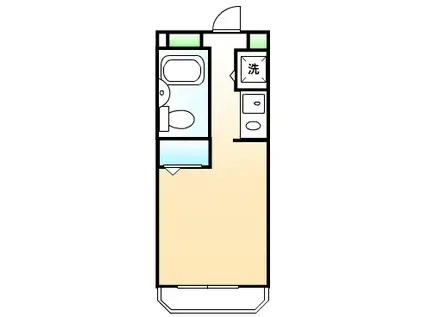 ジョイフル南林間(1K/4階)の間取り写真