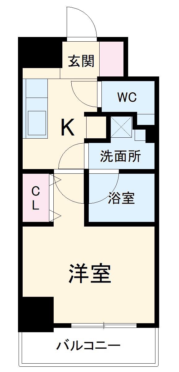 PULCHRA IMAIKE(1K/3階)の間取り写真