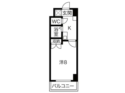 シティライフ名駅(1K/9階)の間取り写真