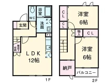 フロイデ(2LDK)の間取り写真