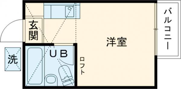 友好3番館(ワンルーム/1階)の間取り写真