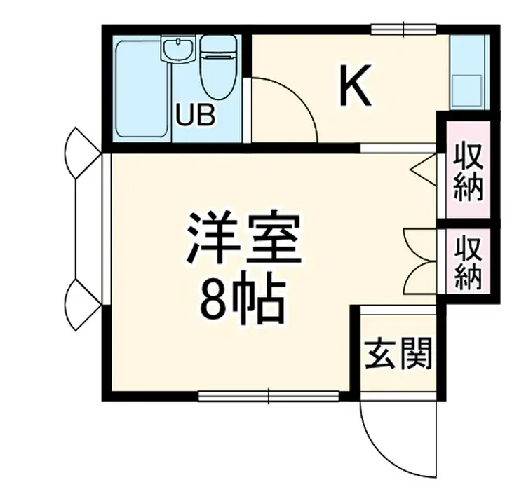 ローズアパートQ43番館 1階階 間取り
