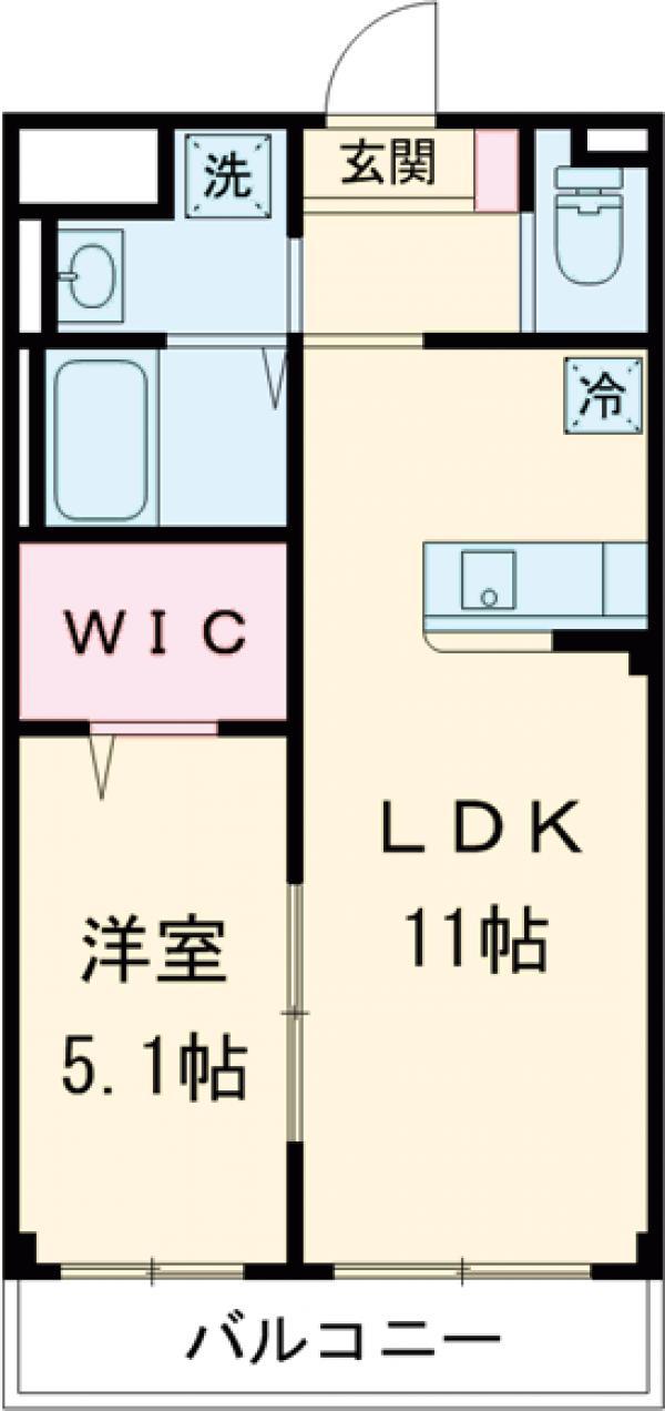 エルヴァス(1LDK/2階)の間取り写真