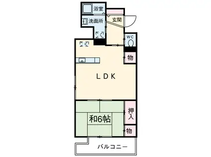 コアレジデンス(1LDK/12階)の間取り写真