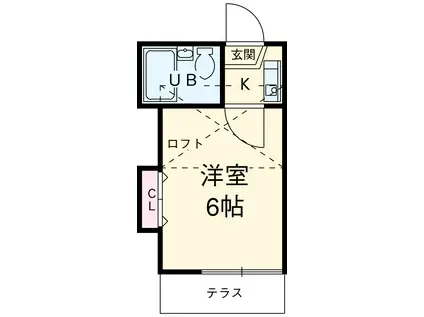 ミユキホームズ希望ヶ丘(1K/2階)の間取り写真