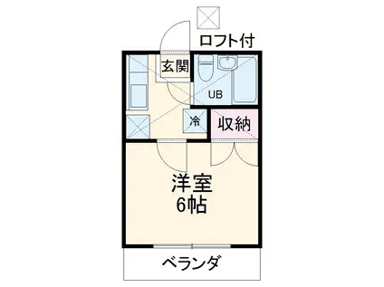 レジデンス波房E4(1K/2階)の間取り写真