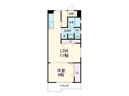 大脇ビル(1LDK/3階)の間取り写真